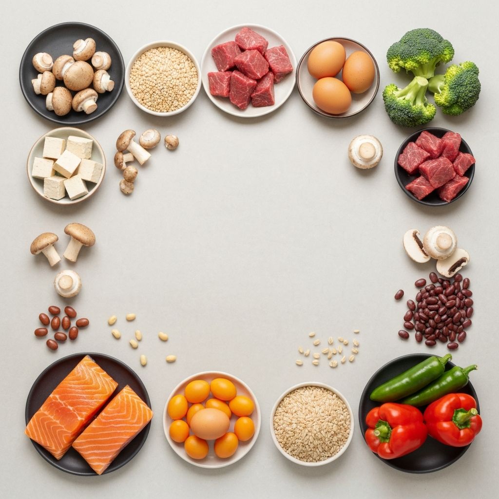 Diverse array of nutrient-rich foods